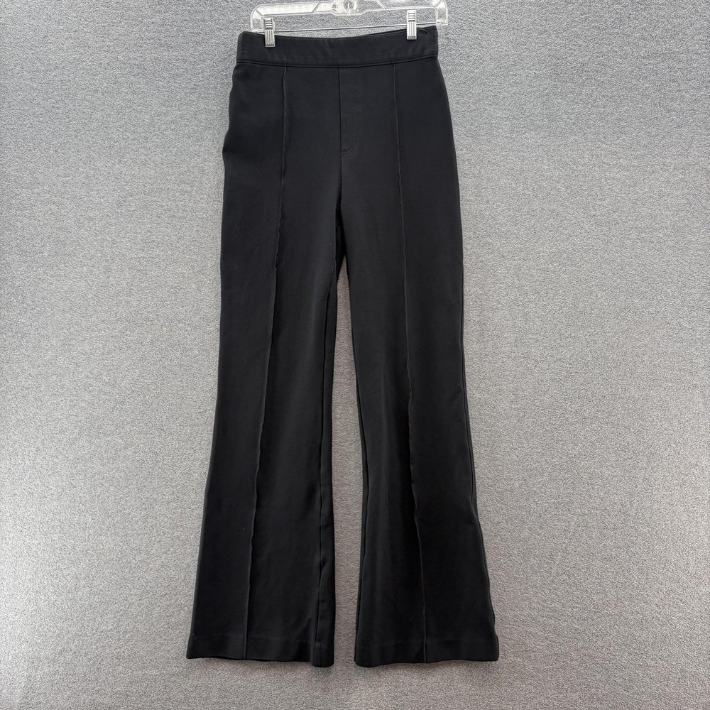 Spanx Pants Womens Medium Tall Black Perfect Fit Flare Ponte High Rise Work
